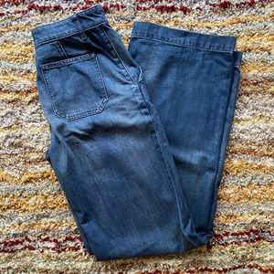 Madewell Denim wide leg flare trousers size 25
